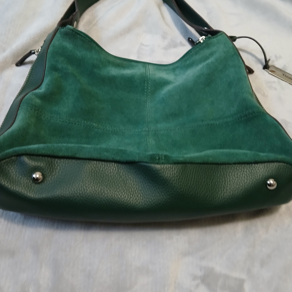 Tignanello Blue and Black Leather Backpack